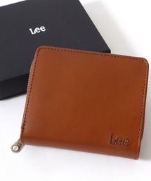 Lee | Lee/リー Italy Leather Wallet/イタリアレザー ラウンドファスナー ウォレット/ロゴ ワンポイント刺繍 二つ折り 財布/コンパクト/メンズ レディース(財布)