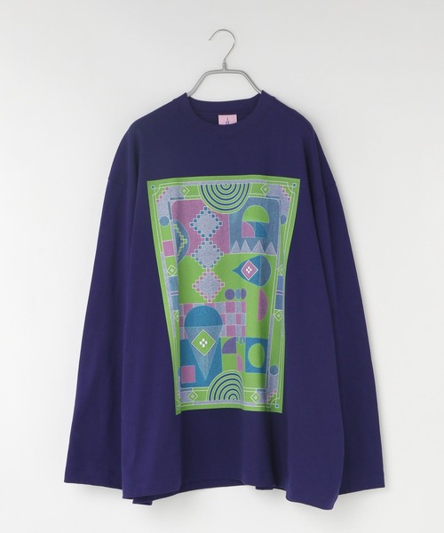 LOWRYS FARM（ローリーズファーム）の「ＢＩＧチュニックＴシャツ／ＩＣＥ  966379（Tシャツ/カットソー・レディース・ホワイト/グレー/ネイビー・FREE）」の10枚目の写真