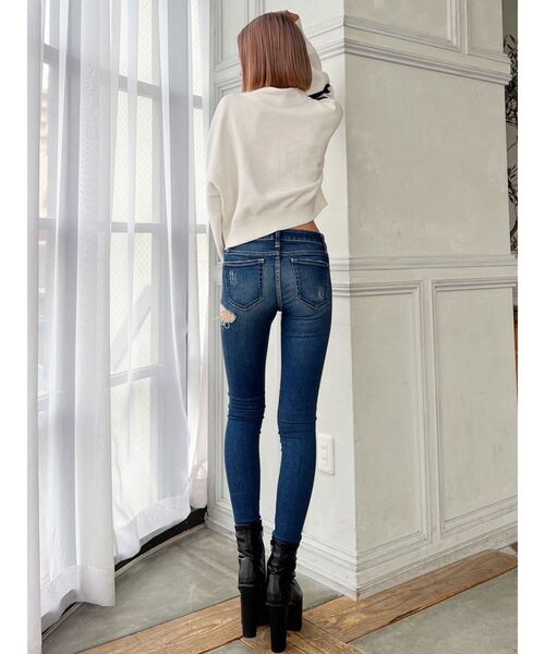GYDA(ジェイダ)の「REDRESSボトルネックSHORTニットTOPS(ニット/セーター・レディース・ブラック/ベージュ/オフホワイト・FREE)」の18枚目の写真
