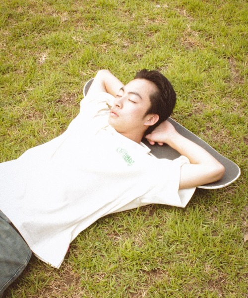 centimeter(センチメーター)の「Waffle Polo Shirt(ポロシャツ・メンズ・ピンク/ブラック/アイボリー・MEDIUM/LARGE/X-LARGE)」の5枚目の写真