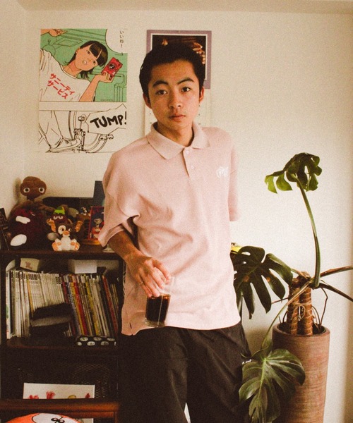 centimeter(センチメーター)の「Waffle Polo Shirt(ポロシャツ・メンズ・ピンク/ブラック/アイボリー・MEDIUM/LARGE/X-LARGE)」の18枚目の写真