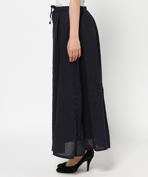 ivory court(アイボリーコート)の「リネンタックギャザーマキシスカート◆(スカート・レディース・ネイビー/カーキ・FREE)」の7枚目の写真