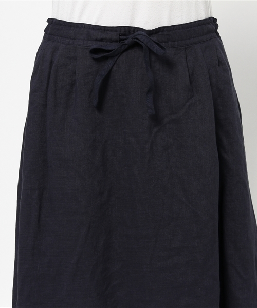 ivory court(アイボリーコート)の「リネンタックギャザーマキシスカート◆(スカート・レディース・ネイビー/カーキ・FREE)」の9枚目の写真