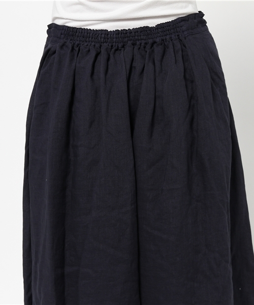 ivory court(アイボリーコート)の「リネンタックギャザーマキシスカート◆(スカート・レディース・ネイビー/カーキ・FREE)」の10枚目の写真