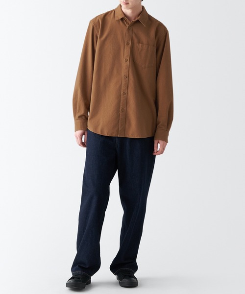 無印良品（ムジルシリョウヒン）の「両面起毛フランネル長袖シャツ（シャツ/ブラウス・メンズ・レンガ/ホワイト系1/オフホワイト/ベージュ系2/ブルー系1/ネイビー/ベージュ系1/チャコールグレー/グリーン系5/レッド系2・XL/L/S/M/XS/XXL）」の17枚目の写真