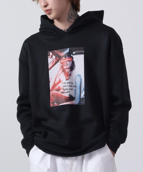 FUNALIVE(ファンアライブ)の「Fleece lining transfer print pullover hoodie / 裏起毛 転写プリント プルオーバーフーディー unisex(パーカー・メンズ・ホワイト/ブラック/ベージュ/ネイビー/ブラウン/杢グレー/ホワイト系/ホワイト系1/ブラック系/ブラック系1・M/L/XL)」の6枚目の写真