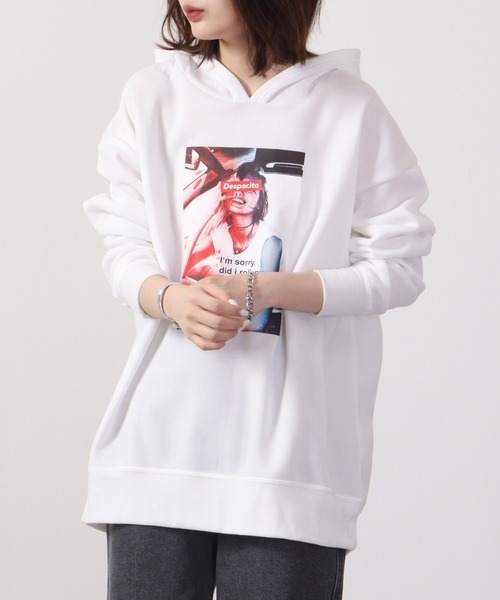 FUNALIVE(ファンアライブ)の「Fleece lining transfer print pullover hoodie / 裏起毛 転写プリント プルオーバーフーディー unisex(パーカー・メンズ・ホワイト/ブラック/ベージュ/ネイビー/ブラウン/杢グレー/ホワイト系/ホワイト系1/ブラック系/ブラック系1・M/L/XL)」の15枚目の写真