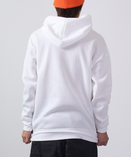 FUNALIVE(ファンアライブ)の「Fleece lining transfer print pullover hoodie / 裏起毛 転写プリント プルオーバーフーディー unisex(パーカー・メンズ・ホワイト/ブラック/ベージュ/ネイビー/ブラウン/杢グレー/ホワイト系/ホワイト系1/ブラック系/ブラック系1・M/L/XL)」の13枚目の写真