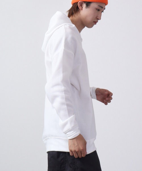 FUNALIVE(ファンアライブ)の「Fleece lining transfer print pullover hoodie / 裏起毛 転写プリント プルオーバーフーディー unisex(パーカー・メンズ・ホワイト/ブラック/ベージュ/ネイビー/ブラウン/杢グレー/ホワイト系/ホワイト系1/ブラック系/ブラック系1・M/L/XL)」の11枚目の写真