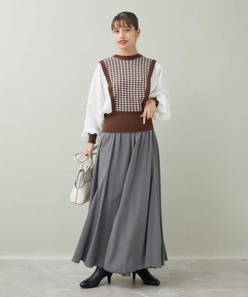 ROSIEE（ロージー）の「ROSIEE ボリュームフレアスカート（スカート・レディース・グレー/ブラック・FREE）」の6枚目の写真