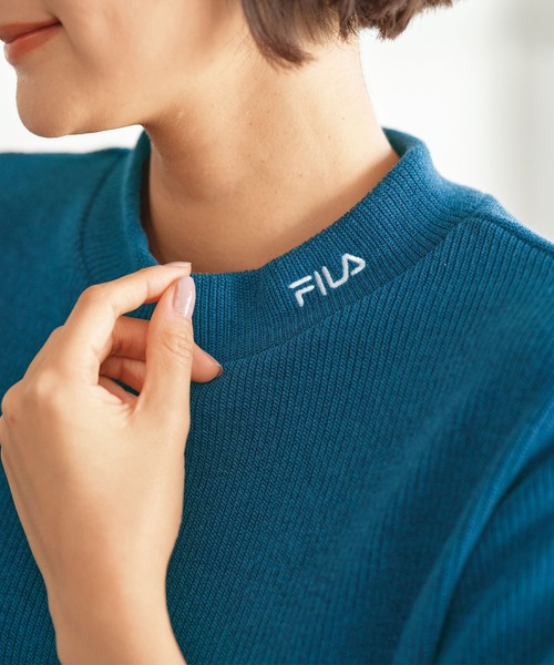 FILA(フィラ)の「<FILA>リブニットソー切替チュニック(チュニック・レディース・チャコール/ライトグリーン/ターコイズブルー・X-LARGE/MEDIUM/LARGE)」の15枚目の写真