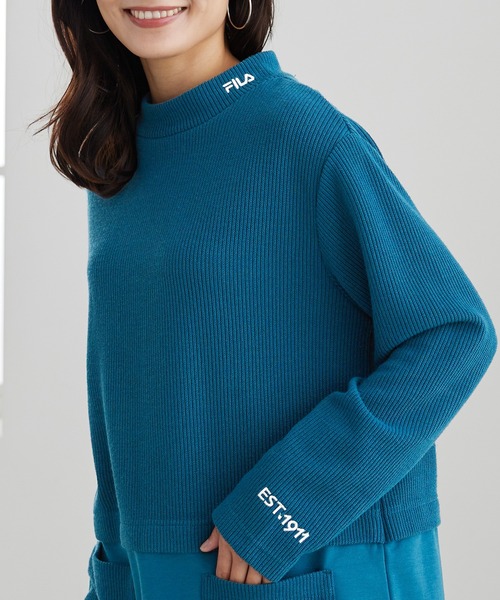 FILA(フィラ)の「<FILA>リブニットソー切替チュニック(チュニック・レディース・チャコール/ライトグリーン/ターコイズブルー・X-LARGE/MEDIUM/LARGE)」の5枚目の写真