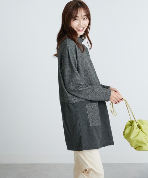 FILA(フィラ)の「<FILA>リブニットソー切替チュニック(チュニック・レディース・チャコール/ライトグリーン/ターコイズブルー・X-LARGE/MEDIUM/LARGE)」の12枚目の写真