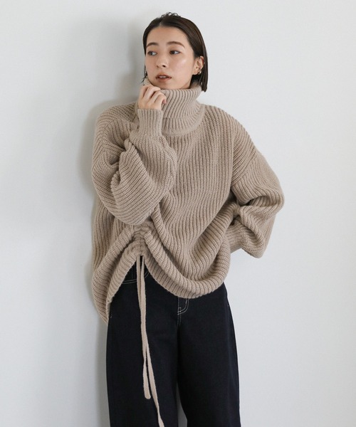 moka様 スラブリブVネックミックスニット（ニット/セーター）｜select MOCA