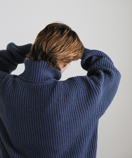 セール】シャーリングデザインタートルニット（ニット/セーター