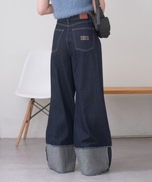 Chico | 折り返しワイドデニムパンツ(デニムパンツ)