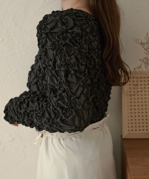 Ambre Neige(アンブルネージュ)の「ランダムシャーリングトップス/【WEB/EC限定商品】(Tシャツ/カットソー・レディース・ブラック/ベージュ/アイボリー・FREE)」の17枚目の写真