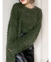 MURUA | クロップトシャギーニット(ニット/セーター)