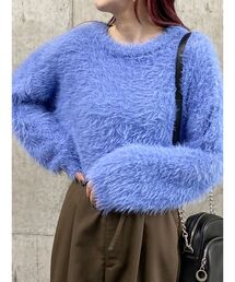 MURUA | クロップトシャギーニット(ニット/セーター)