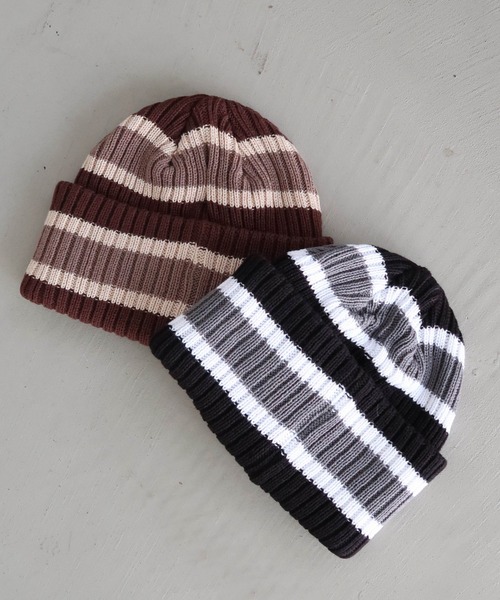WEGO（ウィゴー）の「WEGO/リブショートビーニー（ニットキャップ/ビーニー・メンズ・ブラウン系その他5/ブラック系その他5・FREE）」の3枚目の写真