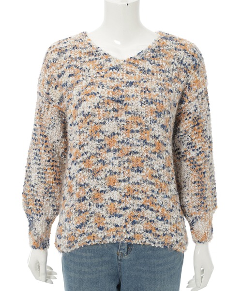 Edit Sheen(エディットシーン)の「ミックスカラーニット(ニット/セーター・レディース・ピンク/ネイビー・M)」の21枚目の写真