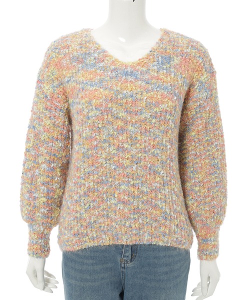 Edit Sheen(エディットシーン)の「ミックスカラーニット(ニット/セーター・レディース・ピンク/ネイビー・M)」の22枚目の写真