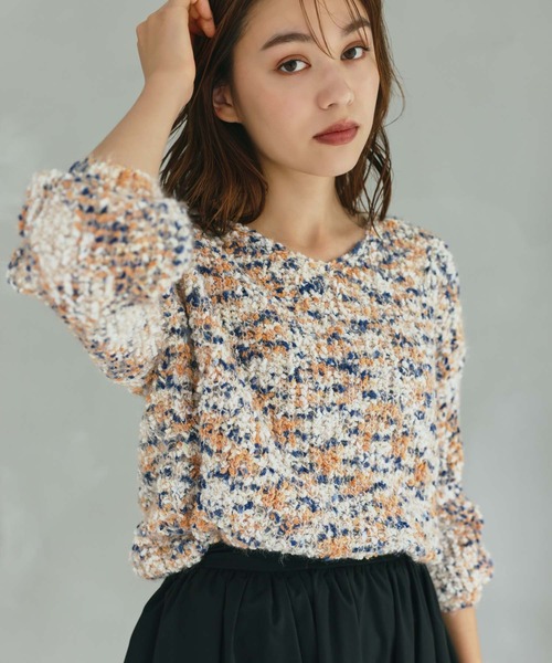 Edit Sheen(エディットシーン)の「ミックスカラーニット(ニット/セーター・レディース・ピンク/ネイビー・M)」の16枚目の写真