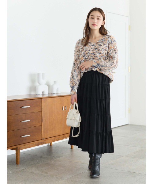 Edit Sheen(エディットシーン)の「ミックスカラーニット(ニット/セーター・レディース・ピンク/ネイビー・M)」の3枚目の写真