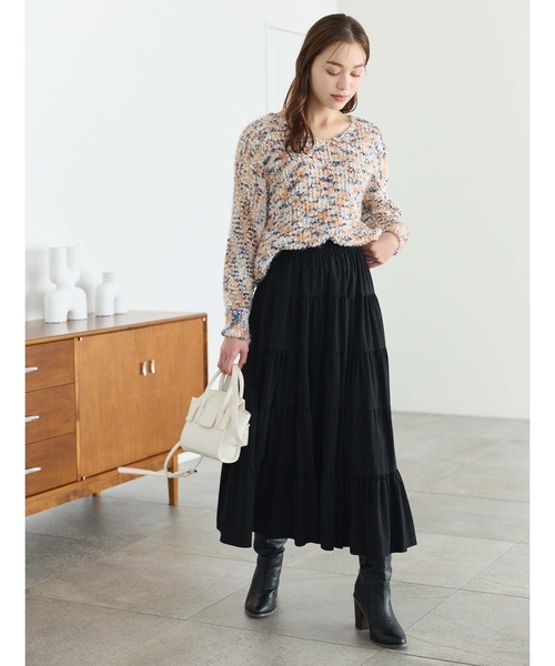 Edit Sheen(エディットシーン)の「ミックスカラーニット(ニット/セーター・レディース・ピンク/ネイビー・M)」の4枚目の写真