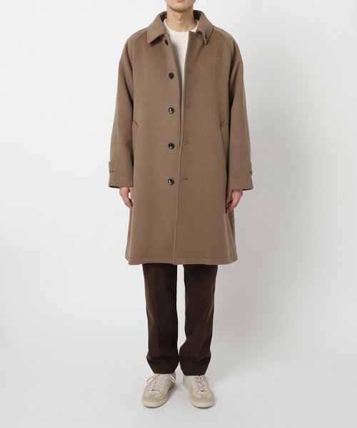 417 EDIFICE(フォーワンセブンエディフィス)の「Wool mix / ウールミックス マックコート(ステンカラーコート・メンズ・ネイビー/ベージュ/グレー・SMALL/MEDIUM/LARGE)」の11枚目の写真