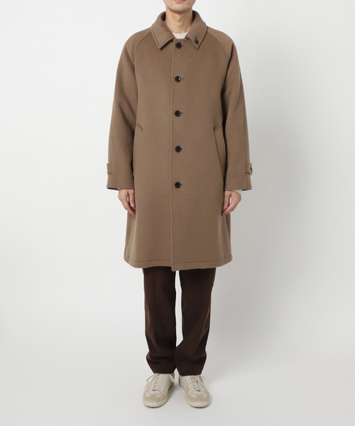 417 EDIFICE(フォーワンセブンエディフィス)の「Wool mix / ウールミックス マックコート(ステンカラーコート・メンズ・ネイビー/ベージュ/グレー・SMALL/MEDIUM/LARGE)」の12枚目の写真