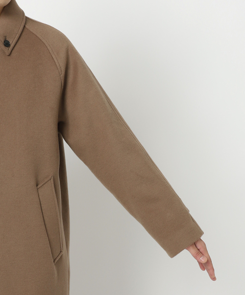 417 EDIFICE(フォーワンセブンエディフィス)の「Wool mix / ウールミックス マックコート(ステンカラーコート・メンズ・ネイビー/ベージュ/グレー・SMALL/MEDIUM/LARGE)」の17枚目の写真