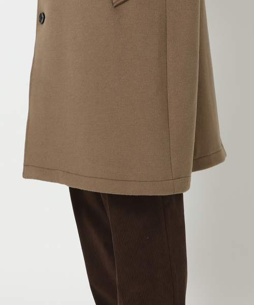 417 EDIFICE(フォーワンセブンエディフィス)の「Wool mix / ウールミックス マックコート(ステンカラーコート・メンズ・ネイビー/ベージュ/グレー・SMALL/MEDIUM/LARGE)」の20枚目の写真