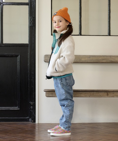 BIG FIELD（ビッグフィールド）の「リペスAボアジャケット（80～150cm）（その他アウター・キッズ・ブラック/カーキ/ライトブルー/オフホワイト/パープル・130/95/140/150/120/100/110/90/80）」の10枚目の写真