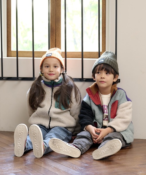 BIG FIELD（ビッグフィールド）の「リペスAボアジャケット（80～150cm）（その他アウター・キッズ・ブラック/カーキ/ライトブルー/オフホワイト/パープル・130/95/140/150/120/100/110/90/80）」の16枚目の写真