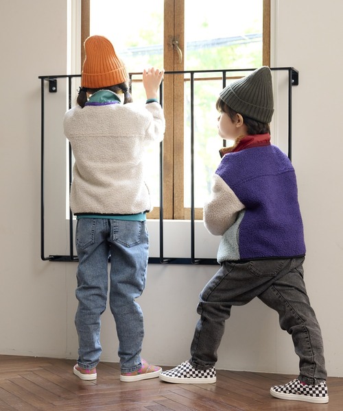 BIG FIELD（ビッグフィールド）の「リペスAボアジャケット（80～150cm）（その他アウター・キッズ・ブラック/カーキ/ライトブルー/オフホワイト/パープル・130/95/140/150/120/100/110/90/80）」の17枚目の写真