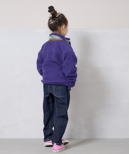 BIG FIELD（ビッグフィールド）の「リペスAボアジャケット（80～150cm）（その他アウター・キッズ・ブラック/カーキ/ライトブルー/オフホワイト/パープル・130/95/140/150/120/100/110/90/80）」の21枚目の写真