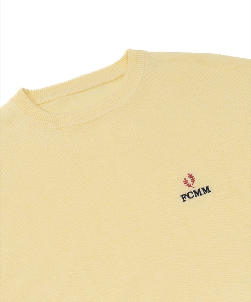 FCMM(エフシーエムエム)の「【日本限定アイテム】LEAF LOGO KNIT SWEATER/リーフロゴニットセーター(ニット/セーター・メンズ・チャコールグレー/ライトイエロー/ネイビー・LARGE/MEDIUM)」の7枚目の写真