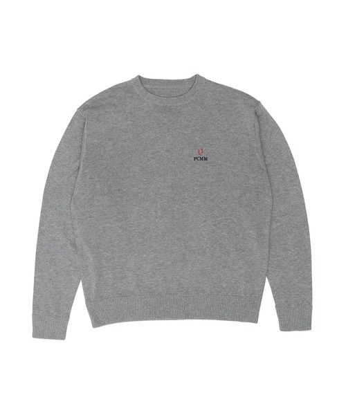 FCMM(エフシーエムエム)の「【日本限定アイテム】LEAF LOGO KNIT SWEATER/リーフロゴニットセーター(ニット/セーター・メンズ・チャコールグレー/ライトイエロー/ネイビー・LARGE/MEDIUM)」の13枚目の写真