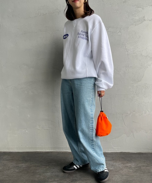 Russell Athletic（ラッセルアスレティック）の「[BERKLEY×RUSSELL ATHLETIC/バークレイ×ラッセル アスレチック] 別注 バックプリントスウェット（スウェット・レディース・ブラック/ホワイト・M/L）」の8枚目の写真