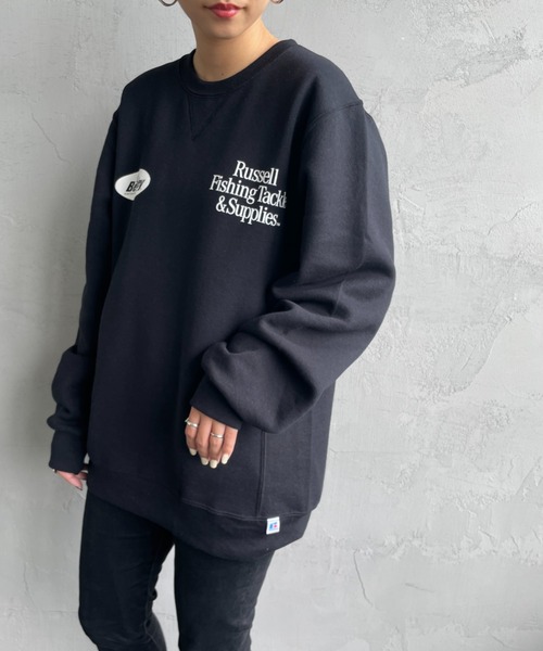 Russell Athletic（ラッセルアスレティック）の「[BERKLEY×RUSSELL ATHLETIC/バークレイ×ラッセル アスレチック] 別注 バックプリントスウェット（スウェット・レディース・ブラック/ホワイト・M/L）」の15枚目の写真