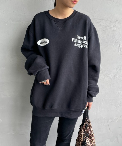 Russell Athletic（ラッセルアスレティック）の「[BERKLEY×RUSSELL ATHLETIC/バークレイ×ラッセル アスレチック] 別注 バックプリントスウェット（スウェット・レディース・ブラック/ホワイト・M/L）」の18枚目の写真