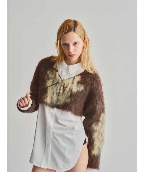 led.tokyo（レッドトウキョウ）の「【led.tokyo】MOHAIR LYCAON KNIT（ニット/セーター・レディース・ブラウン/ブルー・FREE）」の7枚目の写真