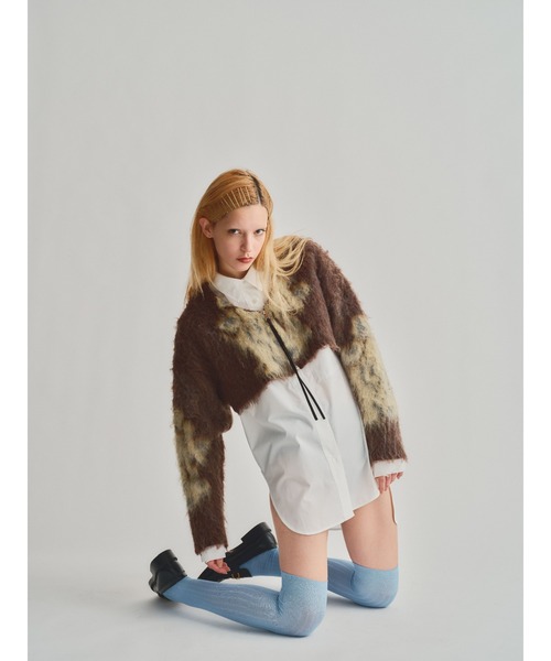 led.tokyo（レッドトウキョウ）の「【led.tokyo】MOHAIR LYCAON KNIT（ニット/セーター・レディース・ブラウン/ブルー・FREE）」の14枚目の写真