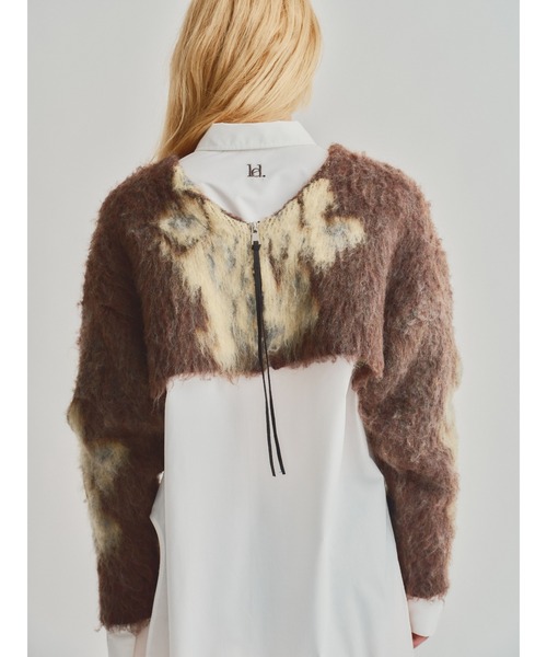 led.tokyo（レッドトウキョウ）の「【led.tokyo】MOHAIR LYCAON KNIT（ニット/セーター・レディース・ブラウン/ブルー・FREE）」の11枚目の写真