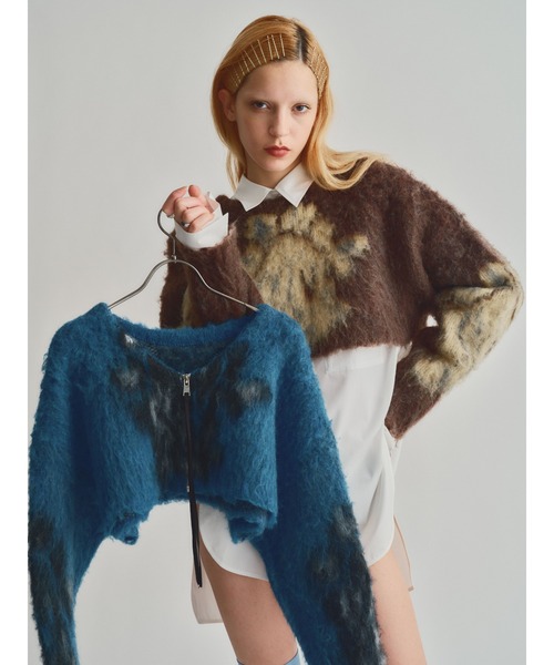 led.tokyo（レッドトウキョウ）の「【led.tokyo】MOHAIR LYCAON KNIT（ニット/セーター・レディース・ブラウン/ブルー・FREE）」の16枚目の写真