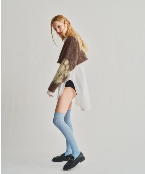 led.tokyo（レッドトウキョウ）の「【led.tokyo】MOHAIR LYCAON KNIT（ニット/セーター・レディース・ブラウン/ブルー・FREE）」の6枚目の写真