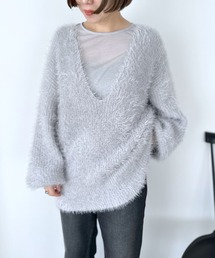 LEPSIM | 5ゲージアソートフェザーVプルオーバー 987492(ニット/セーター)