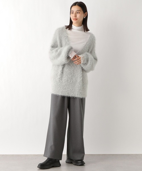LEPSIM（レプシィム）の「5ゲージアソートフェザーVプルオーバー　987492（ニット/セーター・レディース・ブルー/チャコールグレー/グレー・FREE）」の5枚目の写真
