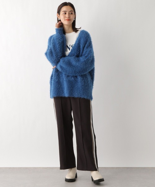 LEPSIM（レプシィム）の「5ゲージアソートフェザーVプルオーバー　987492（ニット/セーター・レディース・ブルー/チャコールグレー/グレー・FREE）」の14枚目の写真